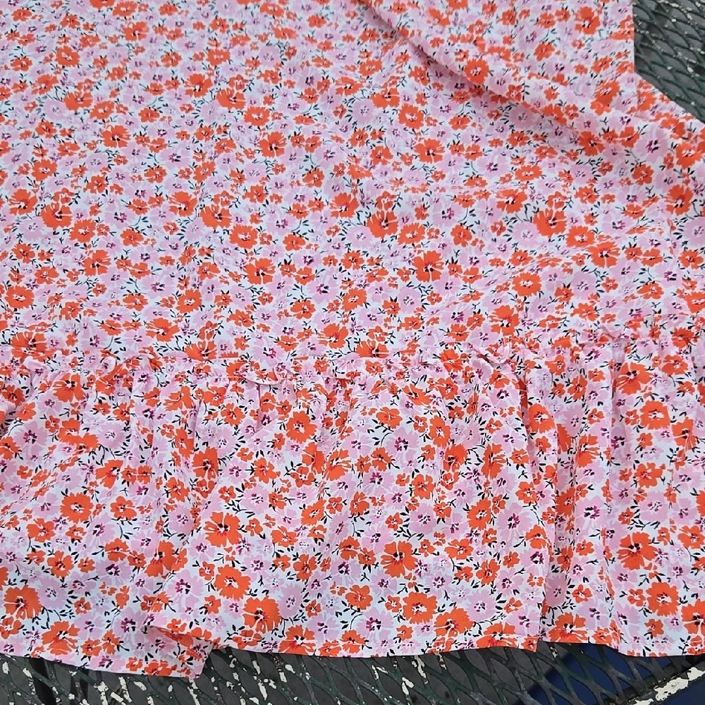 Petal & Pup White Maxi Skirt with Orange Floral Print - Picture 4 of 6